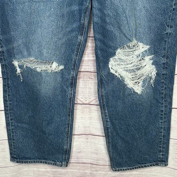 American Eagle Super High Rise Ankle Straight Denim Jeans New Size 20 Short - Picture 10 of 14